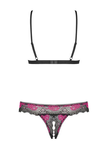 Wycięte Stringi Stanik Sex Komplet Obsessive L/Xl zdjęcie 4