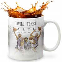 KUBEK 330ml GRAFIKA PREZENT ŚWIĘTA WZÓR - KOSZYKÓWKA SPORT + IMIĘ