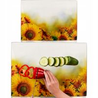 DESKA SZKLANA KUCHENNA 25x35CM ZE WZOREM DO KROJENIA SZKŁO HARTOWANE FESTA