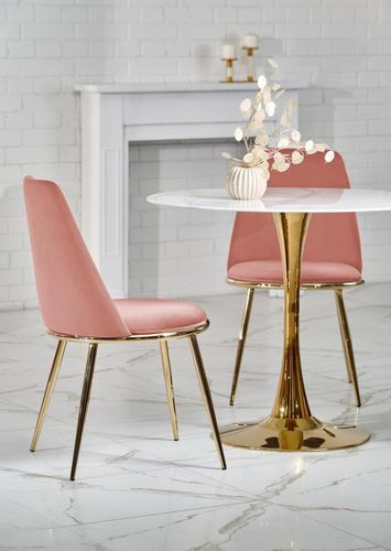 Stół Semilla okragły biały marmur/złoty na Arena.pl