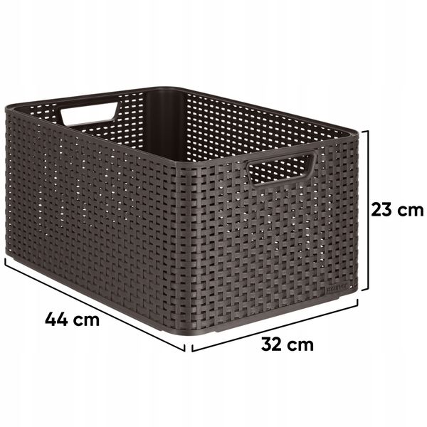 Curver Koszyk Pojemnik Do Przechowywania Brąz 30L zdjęcie 3