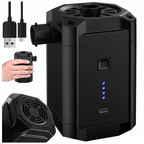 Elektryczna Pompka do Materaca Pontonu Basenu Akumulatorowa USB - typ C na Arena.pl