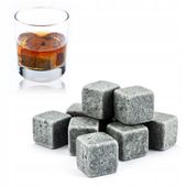 KOSTKI KAMIENNE DO DRINKÓW NAPOJÓW WHISKY 9 SZTUK WHISKY STONES