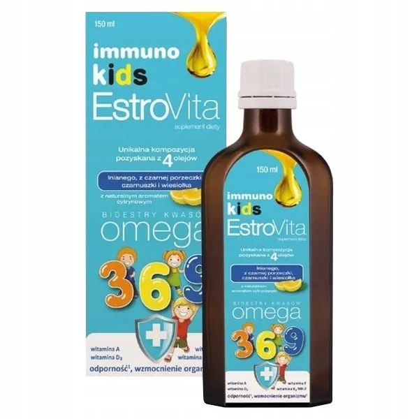 EstroVita IMMUNO Kids kwasy Omega 3-6-9 dla dzieci 150 ml zdjęcie 1