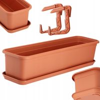 KADAX Doniczka Skrzynka Balkonowa 60cm + 2 Uchwyty