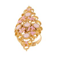 ażurowy pierścionek z kryształkami z kolekcji blossom (r9740/8au)