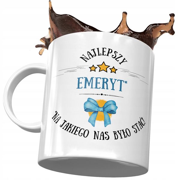 Kubek Dla Emeryta Najlepszy Emeryt Prezent Z Nadrukiem Ze Zdjęciem zdjęcie 1