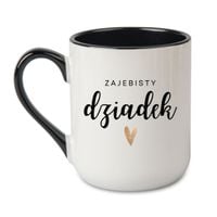 KUBEK "ZAJEBISTY DZIADEK" Wzór - Elegant Coffee Czarny 330 ml