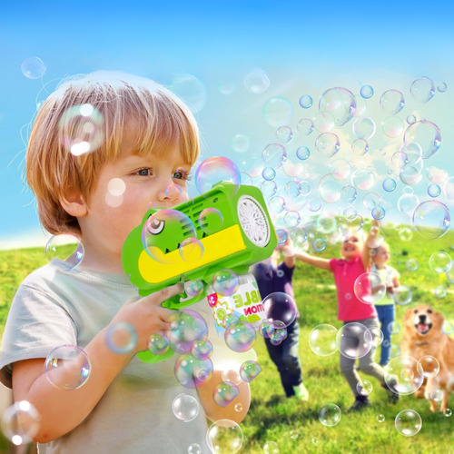 pistolet na bańki mydlane aparat do tworzenia baniek mydlanych + płyn na Arena.pl