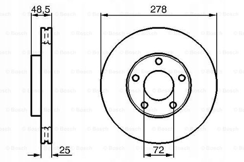 TARCZA HAM PRZOD 278X25 V BOSCH na Arena.pl