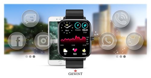 smartwatch giewont czarny gw230-2 na Arena.pl