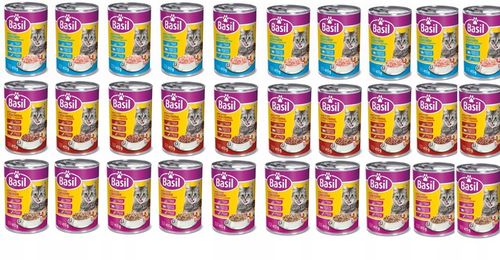 Basil KARMA dla KOTA puszka 415g 24szt MIX SMAKÓW ( 3x8sztuk ) na Arena.pl