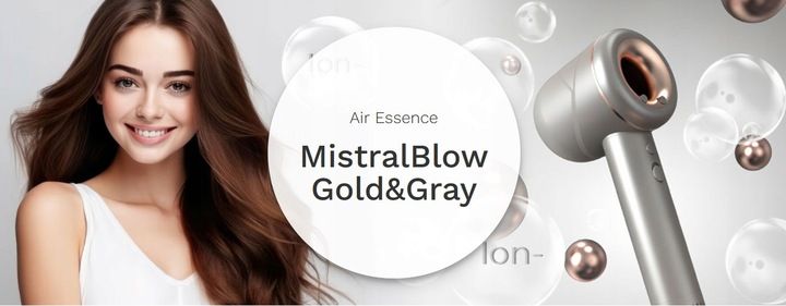 Inteligentna suszarka do włosów Air Essence MistralBlow iQ Ionic Gold&Grey zdjęcie 8
