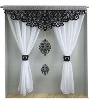 Firana nowoczesna AGNES TARAS BALKON salon lambrekin AŻUR glamur 300x250