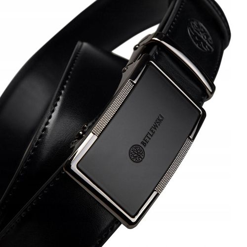 BETLEWSKI pasek skórzany męski do spodni skóra naturalna automatyczny pas na Arena.pl