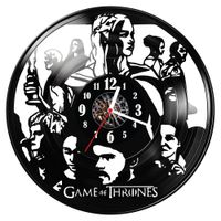 Zegar ścienny z płyty winylowej Gra o tron 1136.14