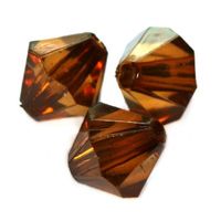 KRYSZTAŁKI DIAMENT KORALIKI DO BRANSOLETEK DO BIŻUTERI CIEMNY BEŻ 6MM 100SZ