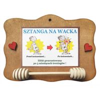 Sztanga Na Wacka - Drewniana Ramka Z Humorem, Prezent Z Jajem