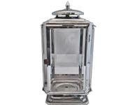 ZNICZ ZNICZE LAMPION PREMIUM NA GRÓB LATARNIA METAL SREBRO