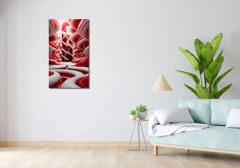 Obraz 50x90cm Czerwone Wiry zdjęcie 2