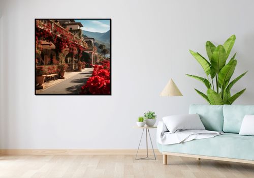 Plakat 100x100cm Czerwona Idylla na Arena.pl
