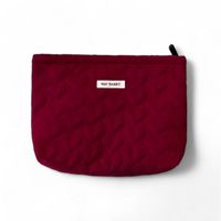 kosmetyczka jednokomorowa pikowana serca bordowa 25 x 5 x18 cm ks120bor