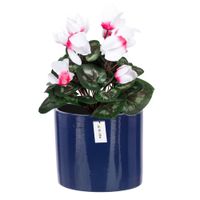 Doniczka osłonka ceramiczna Ø 16,5cm H 16cm kolor Granatowy połysk