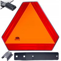 TRÓJKĄT OSTRZEGAWCZY Z UCHWYTEM POJAZD WOLNOBIEŻNY METAL POLSKI HOMOLOGACJA