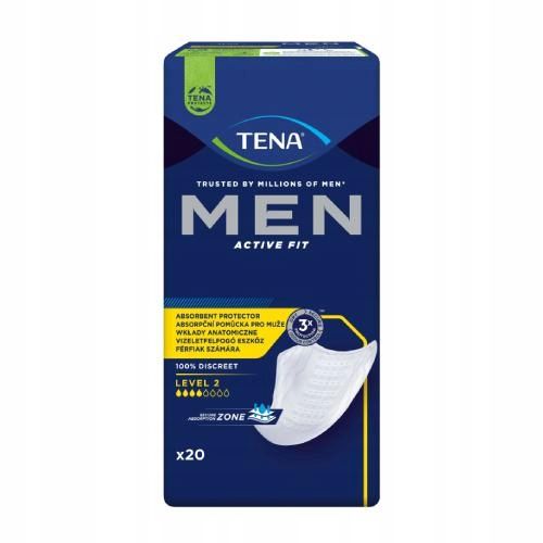 Wkłady anatomiczne TENA MEN Active Fit Level 2, 20szt. zdjęcie 1
