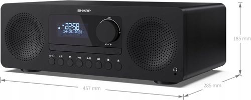 Wieża Sharp XL-B520D 2x10W CD FM MP3 DAB Bluetooth USB AUX czarny na Arena.pl