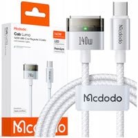 mcdodo kabel do zasilacza ładowania macbook air pro usb-c magsafe 3 140w 2m