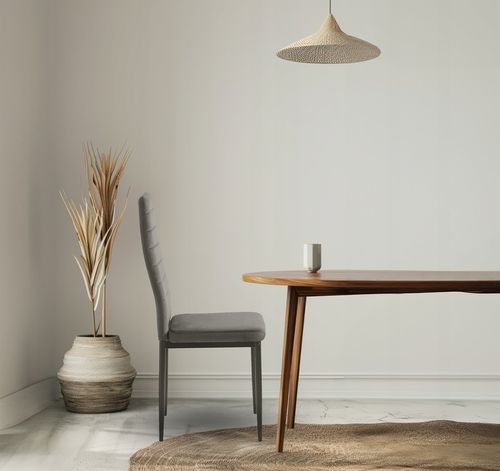 KRZESŁO PIKOWANE WELUR SALON JADALNIA KUCHNIA WYSOKIE MARK KT118 SZARE na Arena.pl