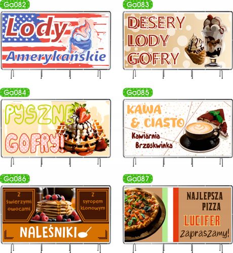 BANER REKLAMOWY 130x80 cm plandeka różne wzory KAWIARNIA CAFFE SHOP na Arena.pl
