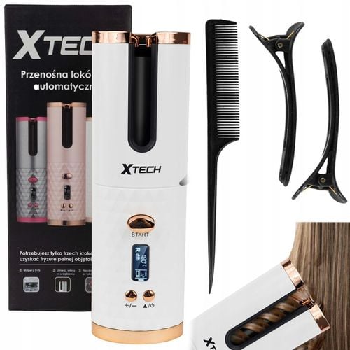 LOKÓWKA DO WŁOSÓW AUTOMATYCZNA CERAMICZNA LCD CURL BIAŁA XTECH na Arena.pl