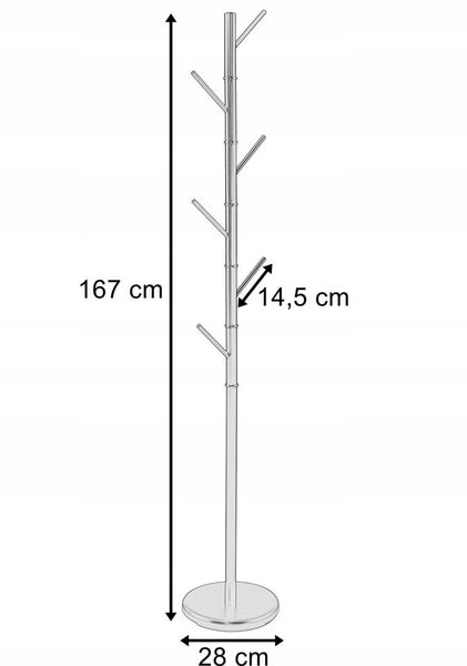 Wieszak stojący Niko biały zdjęcie 3