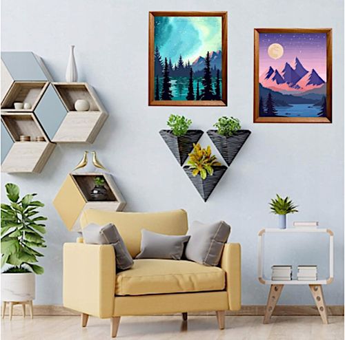 malowanie po numerach bez ramki pejzaż 2 płótna na Arena.pl