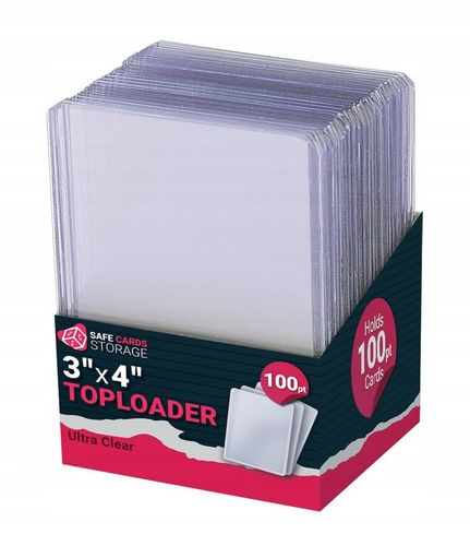 Toploader 100pt Ochronne Sztywne koszulki na karty 3x4 Ultra Clear 25szt na Arena.pl