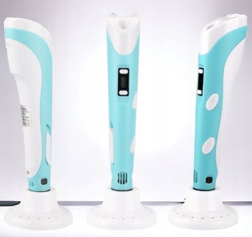 DŁUGOPIS 3D NIEBIESKI DRUKARKA 3D PEN DZIECI + WKŁAD 110m + MATA + SZABLONY na Arena.pl