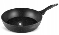 Wysoka Patelnia granitowa 28cm plaster miodu indukcja gaz 3,5L Wysoka 6,8cm