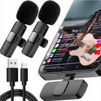Mikrofon 4kom Mały bezprzewodowy 2x mikrofon USB-C