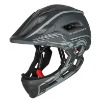 kask rowerowy fullface dziecięcy wozinsky z tylną lampką usb 52-56 cm
