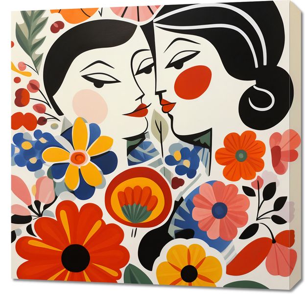 Obraz 70x70cm Kwiatowy Romans zdjęcie 1