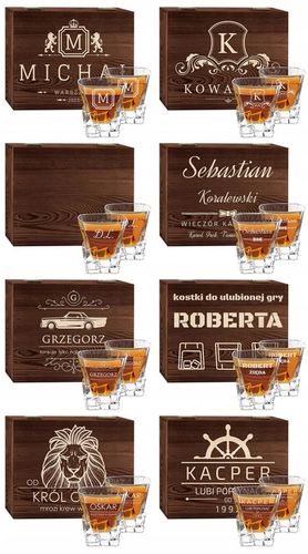 Szklanki do Whisky Kamienie Zestaw z Grawerem Prezent dla Taty na Urodziny na Arena.pl