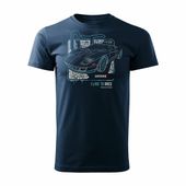 Koszulka motoryzacyjna z samochodem Ford GT męska granatowa REGULAR XXL
