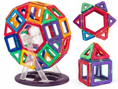 KLOCKI MAGNETYCZNE PANELE NEODYMOWE 76 EL ZESTAW na Arena.pl