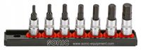 Zestaw nasadek 1/4 (jednolity/e), CALOWE, 7 szt., profil HEX, 1/4 x 1/8 x