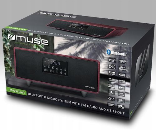 GŁOŚNIK BLUETOOTH 40W BAS USB RADIO FM PLL WYŚWIETLACZ LED MUSE M-630 DWT na Arena.pl