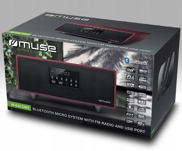 GŁOŚNIK BLUETOOTH 40W BAS USB RADIO FM PLL WYŚWIETLACZ LED MUSE M-630 DWT zdjęcie 8