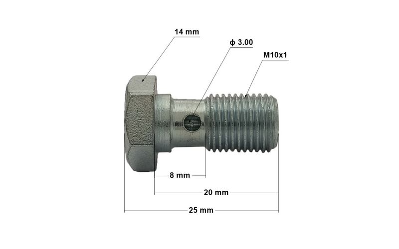SR-14 Śruba drożna M10x1 zdjęcie 2