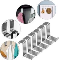 haki haczyki wieszaki na drzwi srebrne 12szt